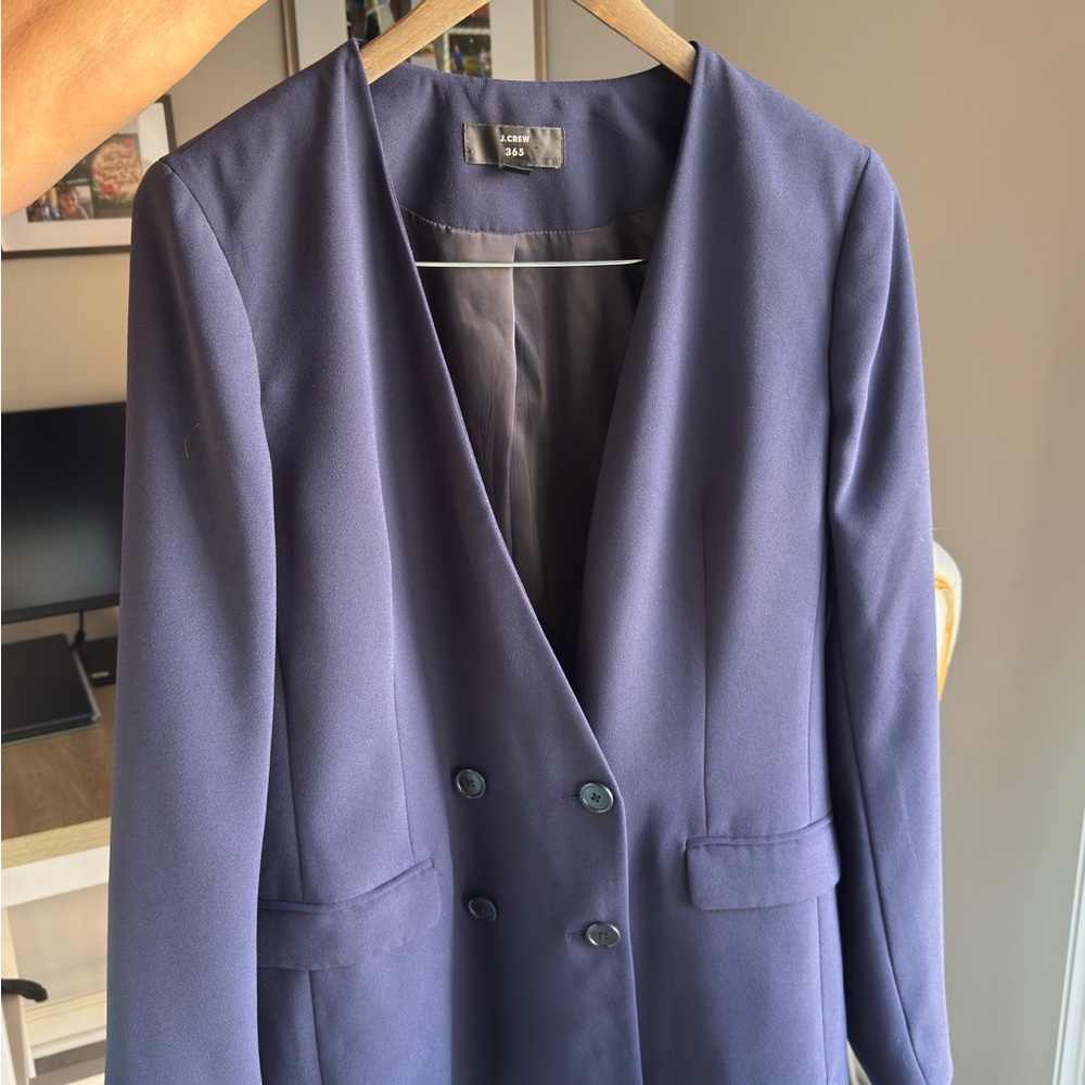 J. Crew Deep Blue Double-Breasted Blazer